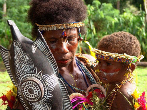 Mamma con bombo Papua